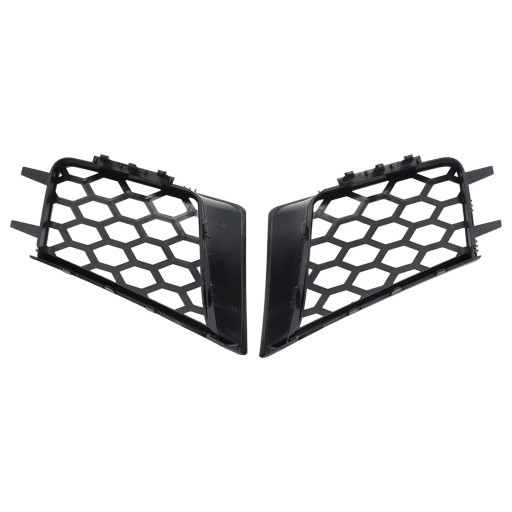 Front Honeycomb Grilles Left and Right for SEAT Ibiza Cordoba 6L 2002–2009 Matte Black Replacement for Upper Front Bumper Grille