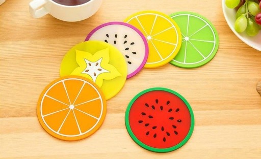 Fruitvormige siliconen onderzetter J3427