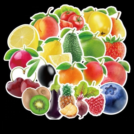 Fruktklistermärken 50/100 st