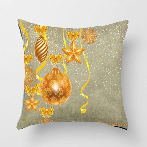 Funda de almohada navideña de lino