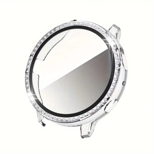 Funda de diamante con protección integrada de pantalla para Samsung Galaxy Watch Active 2 44 mm, cubierta HD con cobertura completa
