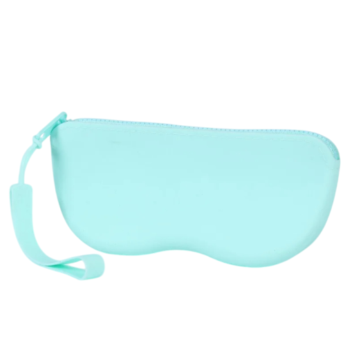 Funda de silicona blanda para gafas 17x8x3 cm Bolsa de cosméticos impermeable Estuche con cremallera para monedas Bolsa a prueba de polvo para mujeres y niñas