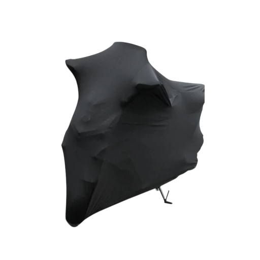 Funda elástica negra para motocicleta para exterior, funda protectora antipolvo y UV para motocicletas de 210 a 220 cm de largo, uso en exteriores.