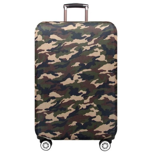 Funda protectora elástica para equipaje de viaje diseño elástico 48–53 cm tela elástica patrón de camuflaje protección del equipaje durante el viaje