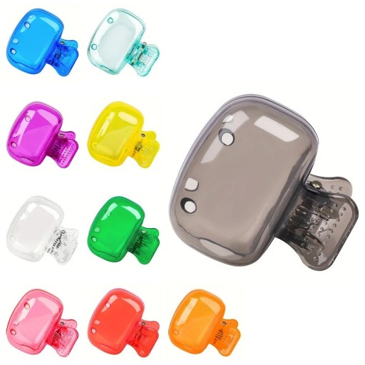 Funda protectora transparente de color para cabezal de cepillo de dientes de viaje, impermeable, con clip para almacenamiento higiénico
