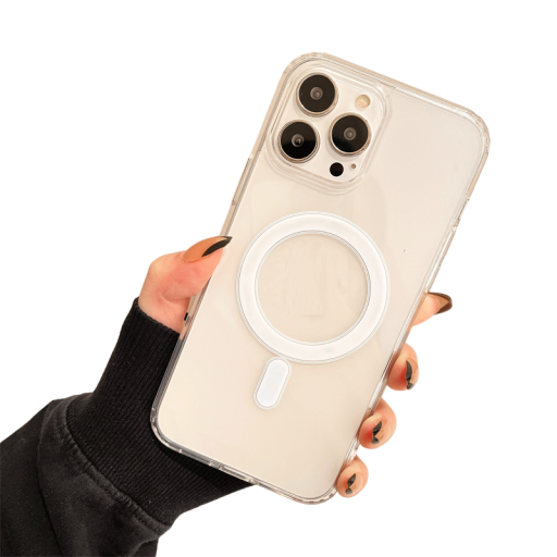 Funda transparente con soporte MagSafe para iPhone 15