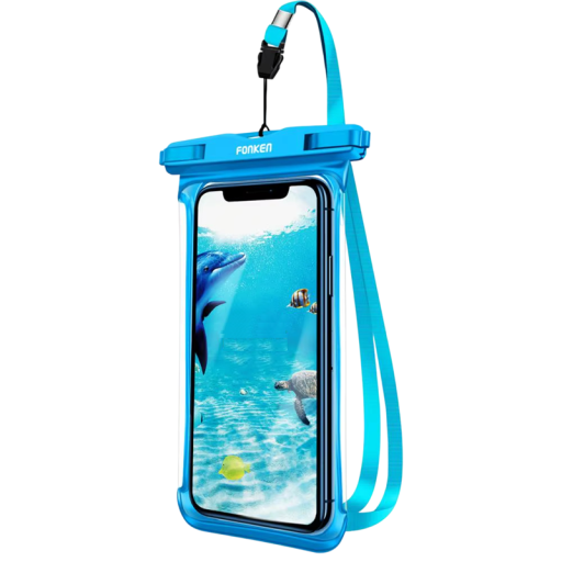 Funda transparente impermeable para teléfono móvil Bolsa de natación subacuática Bolsa sellada Control lateral Cordón ultraligero cubierta HD