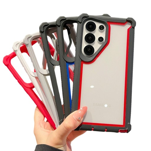 Funda transparente resistente para Samsung Galaxy A35 con marco de color esquinas reforzadas protección de cámara laterales antideslizantes