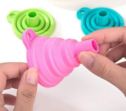Funil dobrável de silicone - 2 pcs