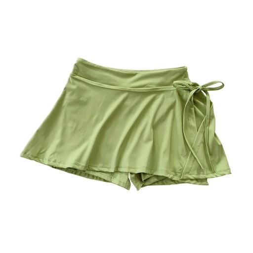 Fustă sportivă pentru femei cu pantaloni scurți Interioară Unicolor Cu fundiță Cu buzunare Nylon Material funcțional ușor Fustă cu pantaloni scurți interioară
