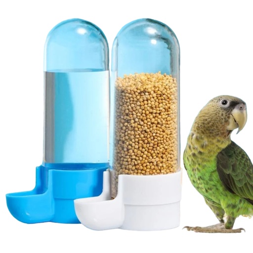 Futter- und Tränke für Papageien, 12 x 5 cm, Futterspender für Käfige, 200 ml