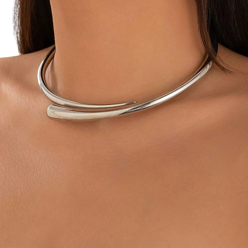 Futuristic Necklace 14 cm Adjustable Alloy Trendy Simple Women's Jewellery Wedding Party Gift Accessory