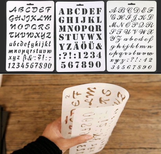 Gabarit avec lettres et chiffres