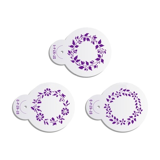 Gabarits de décoration avec des fleurs 3 pcs