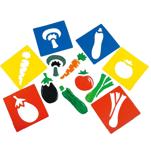 Gabarits de dessin légumes 6 pcs