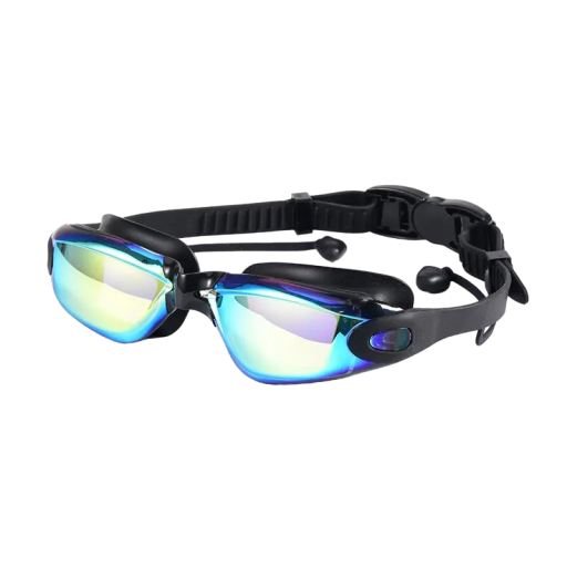 Gafas de natación deportivas Gafas de agua con tapones para los oídos Gafas de natación antivaho 16 x 4 cm