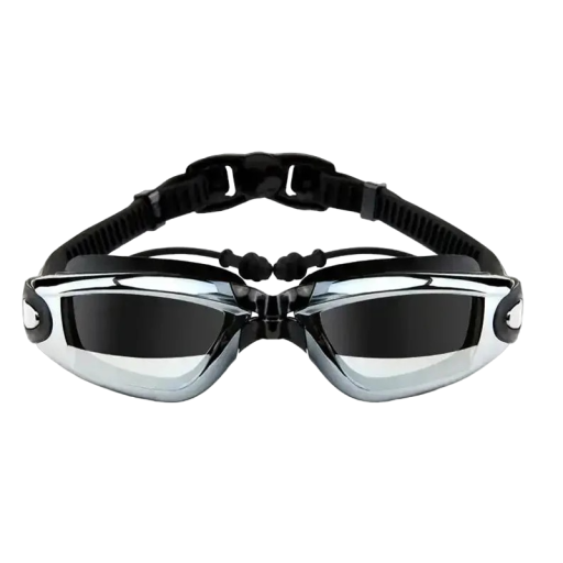 Gafas de natación graduadas -2,0 dioptrías Gafas de agua con tapones para los oídos Gafas de piscina graduadas antivaho