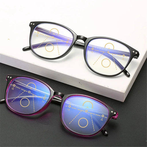 Gafas de plástico multifocales +2,50 Gafas de lectura para mujer con múltiples puntos focales Diseño moderno Cómodas de llevar Corrección de la visión óptica