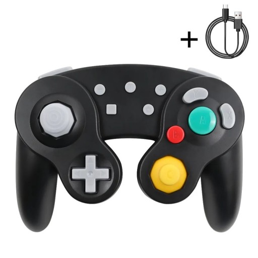 GameCube stílusú vezeték nélküli kontroller Turbo funkcióval, rezgéses visszajelzéssel és konzolébresztéssel, kompatibilis PC-vel és Nintendo Switch konzollal