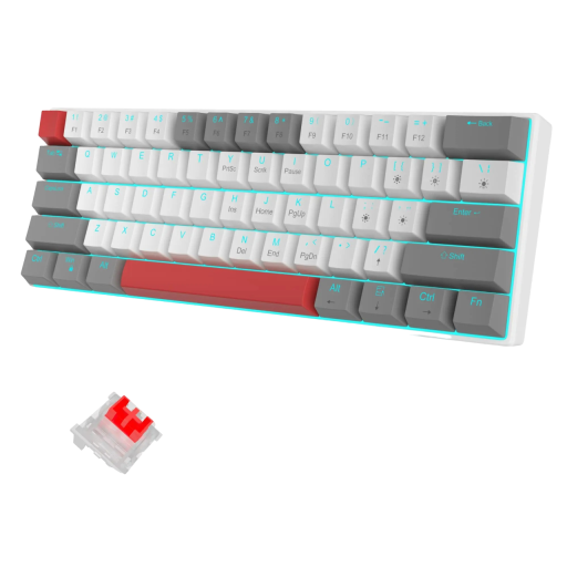 Gamingtastatur med blå baggrundsbelysning Baggrundsbelyst tastatur Tastatur med USB-C-grænseflade