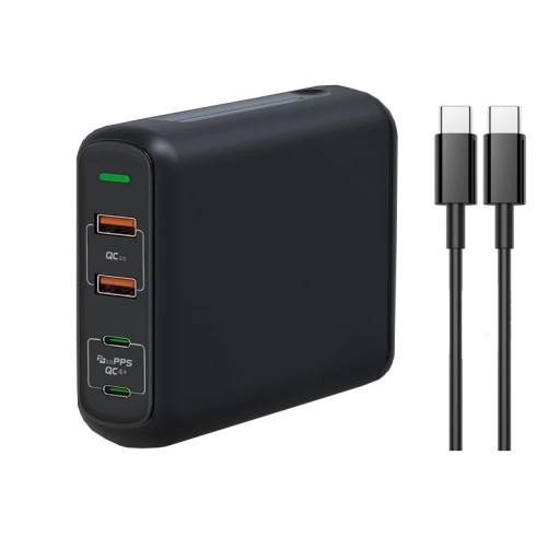 GaN laddare 150W med USB-C kabel