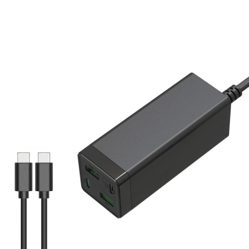 GaN-oplader 85W med USB-C-kabel