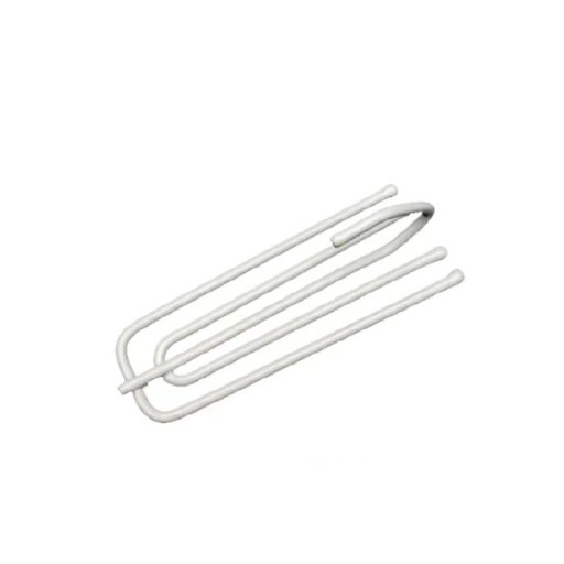 Ganchos de cortina de 4 ganchos conjunto 20 pcs 7 x 2,5 cm metálicos brancos para fita de franzir e suspensão de cortinas de trilhos