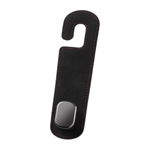 Ganchos para automóvel para apoio de cabeça com design elegante e extremidade curva, superfície macia e gancho de metal para malas, sacos