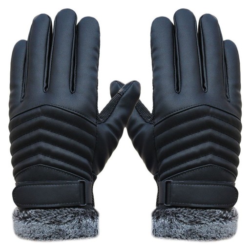 Gants d'hiver pour hommes en simili cuir