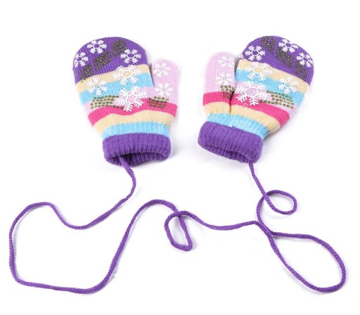 Gants de neige rayés pour enfants J2880