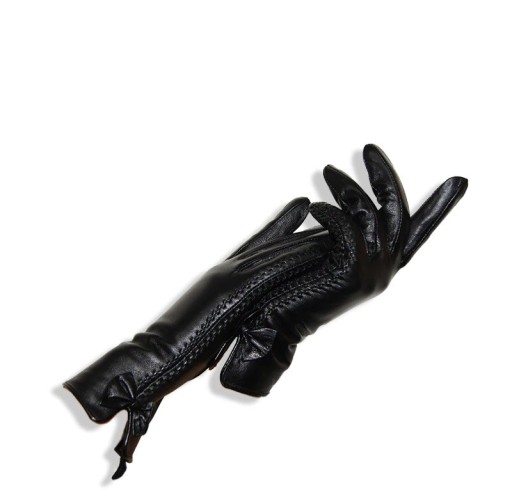 Gants en cuir élégants pour femmes - Noirs