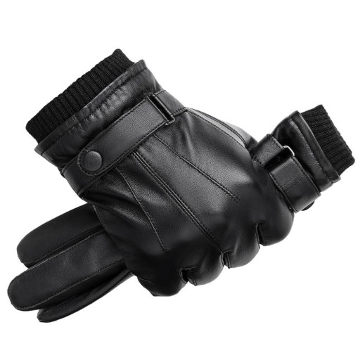 Gants en cuir pour hommes - Noirs