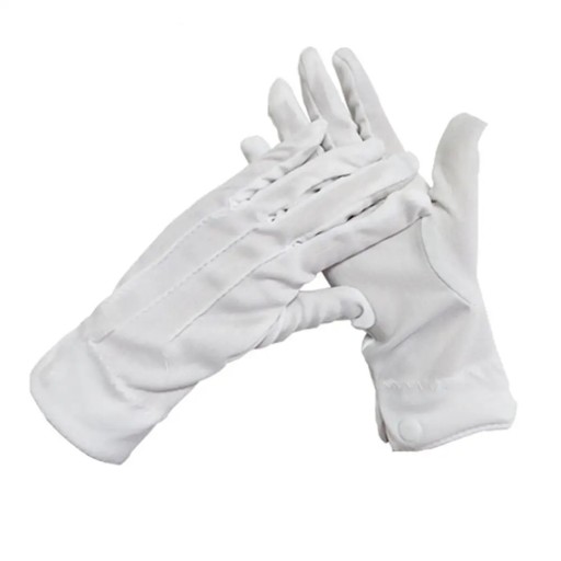 Gants formels blancs taille universelle 2 paires Gants élégants en coton et polyester pour les occasions festives