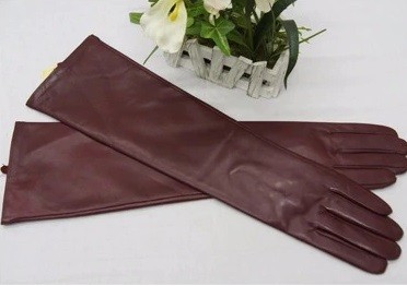 Gants longs en cuir pour femmes J3192