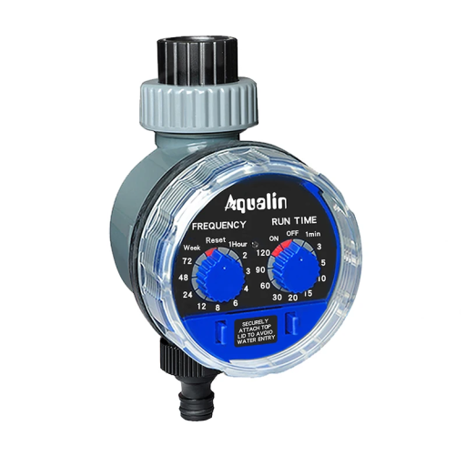 Garden Irrigation Timer with Ball Valve 3/4" for Tap Automatic Watering Control 2x AAA Batteries 8x16.3 cm