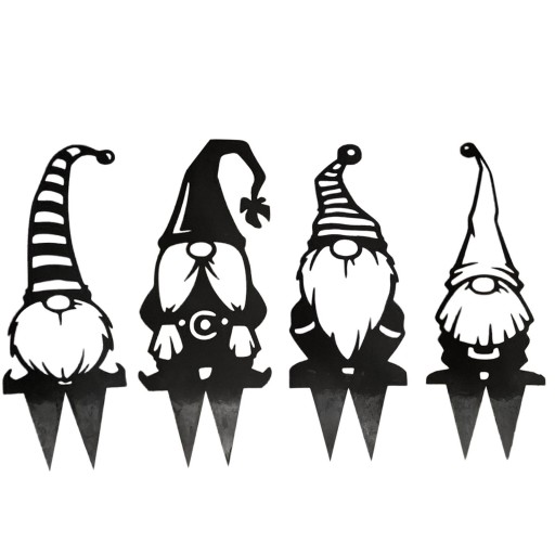 Garden Stake Decoration Gnome 4 pcs