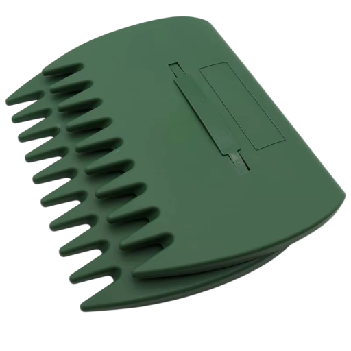 Gartenhandrechen mit ergonomischem Griff 33 x 24,8 cm aus Kunststoff in Gelb zum Sammeln von Laub und zur Reinigung von Schmutz auf dem Rasen