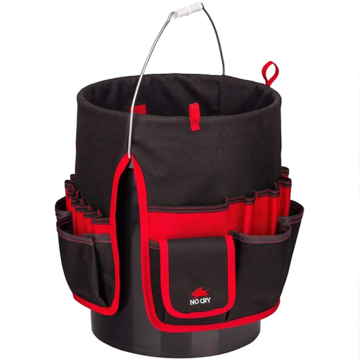 Gartenwerkzeug-Eimer mit Fächern, Elektriker- und Heimwerkertasche, Mehrzweck-Werkzeug-Organizer, tragbares Kit mit Griff