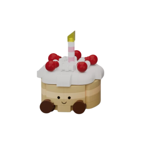 Gâteau d'anniversaire 4 x 4,15 x 4,55 cm en 138 briques de construction miniatures Blocs sucrés pour enfants de 8 ans et plus et adultes Décoration