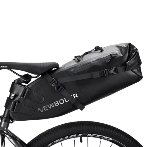 Geantă de bicicletă impermeabilă 58 x 16 x 20 cm 13 l Geantă de depozitare pentru bicicletă din PVC cu capacitate mare Geantă practică pentru portbagajul spate și excursii