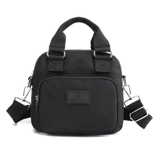 Geantă de femei din textil, de mână și pe umăr 22 x 20 x 13 cm Curea ajustabilă, detașabilă Buzunar frontal cu fermoar Nylon