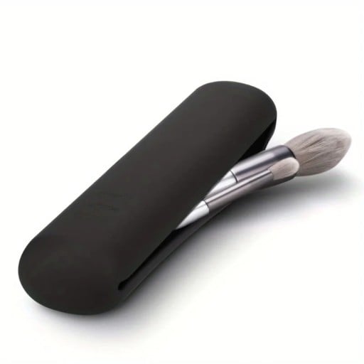 Geantă de silicon pentru machiaj, etui de călătorie 20,5 × 5,5 cm, material flexibil pentru depozitarea cosmeticelor și pensulelor în călătorii