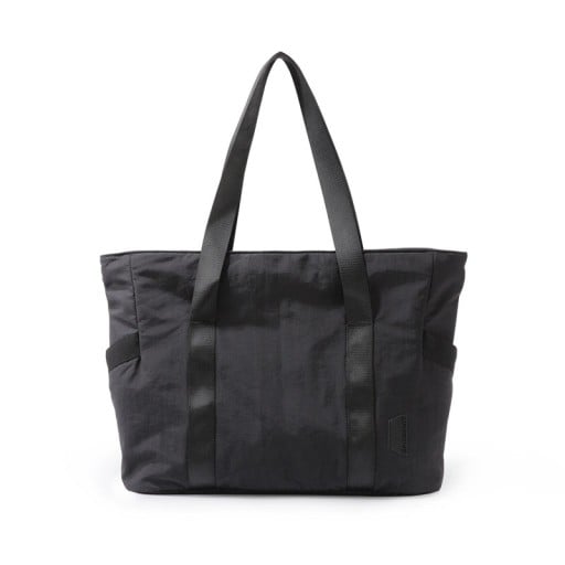 Geantă mare pentru femei, cu buzunar pentru laptop și curea pentru saltea de yoga 39 x 15,5 x 31 cm, geantă din nylon pentru școală și birou