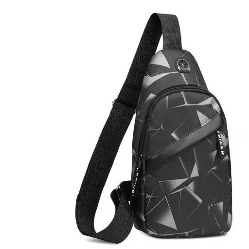 Geantă sport ușoară crossbody 31 × 16 × 8 cm, rucsac unisex pentru piept, geantă de călătorie în aer liber cu buzunar mare pentru bărbați și femei