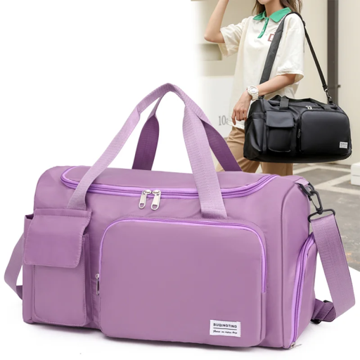 Geantă sportivă de călătorie pentru femei Oxford 47 x 26 x 20 cm Geantă cu curea de umăr Mânere pentru mână Compartiment practic