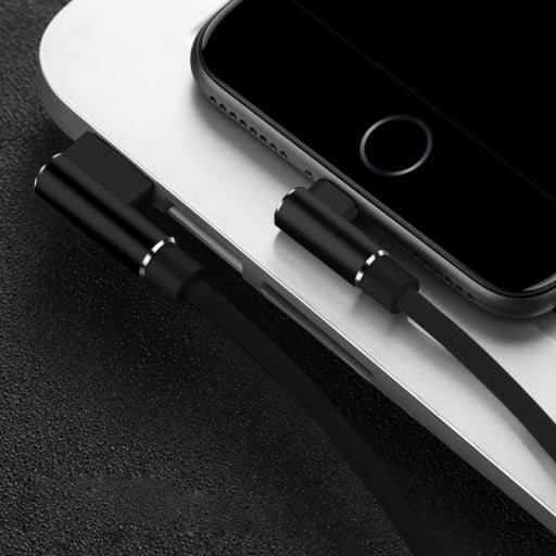 Gebogen oplaadkabel voor Apple Lightning naar USB