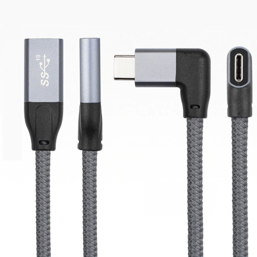 Gebogenes USB-C M/F-Verlängerungskabel