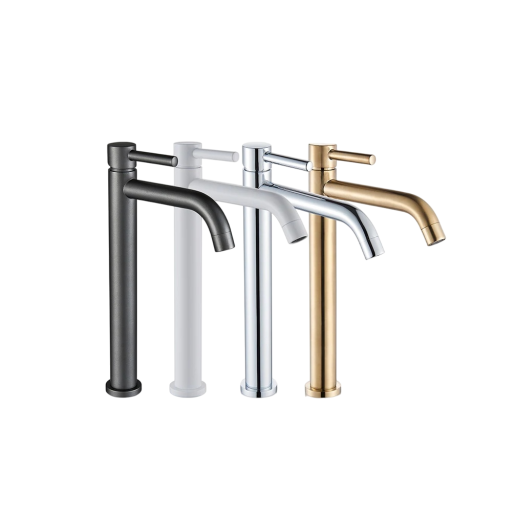 Geborstelde gouden badkamer wastafelkraan 37x15x9,6x21x5 cm Moderne kraan voor warm en koud water Elegante design