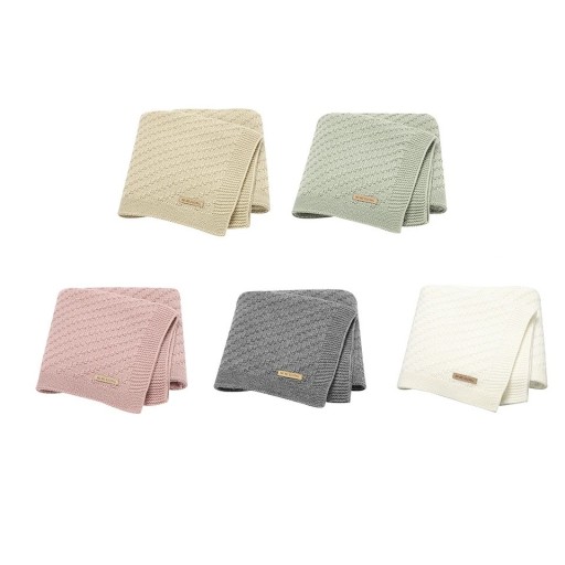 Gebreide deken voor baby 70x90 cm Kleurrijke deken voor kinderwagen en wieg Voor pasgeborenen Slapen Reizen