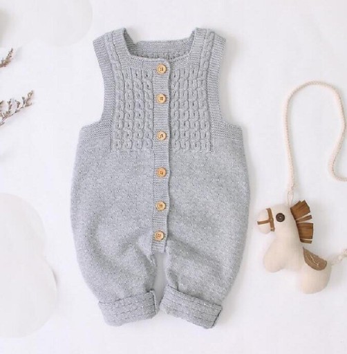 Gebreide jumpsuit voor baby&#39;s T2740